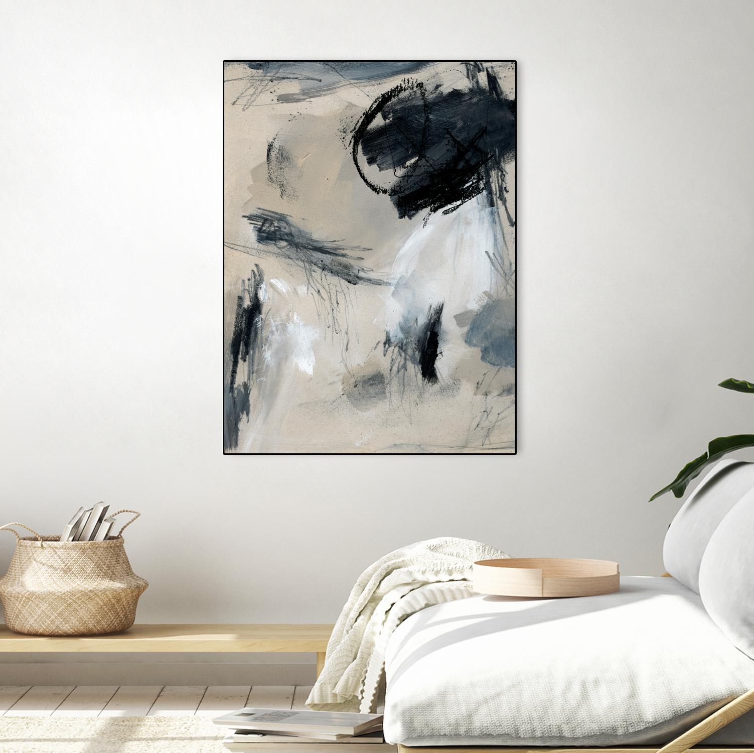 Scribble Abstract I by Jennifer Parker on GIANT ART - grey  abstract abstract