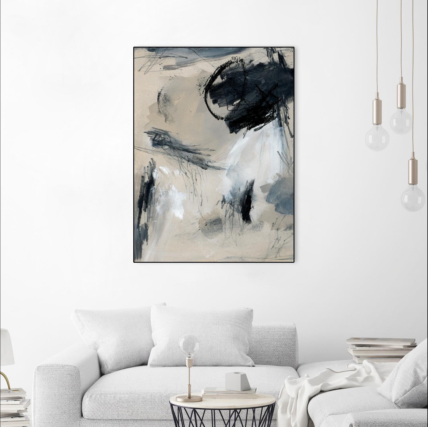 Scribble Abstract I by Jennifer Parker on GIANT ART - grey  abstract abstract