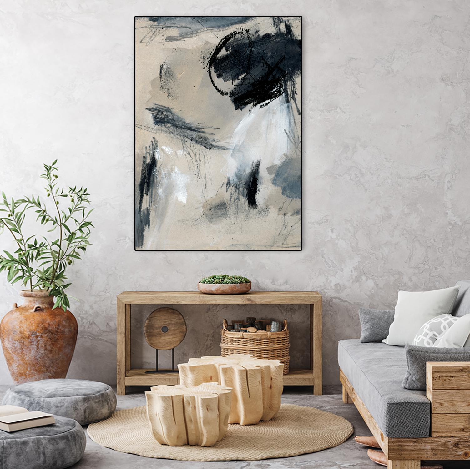 Scribble Abstract I by Jennifer Parker on GIANT ART - grey  abstract abstract