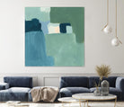 Teal and Sage II by Victoria Barnes on GIANT ART - pink  abstract abstract