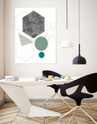 Marbled Deco II by Sabrina Balbuena on GIANT ART - grey  abstract abstract