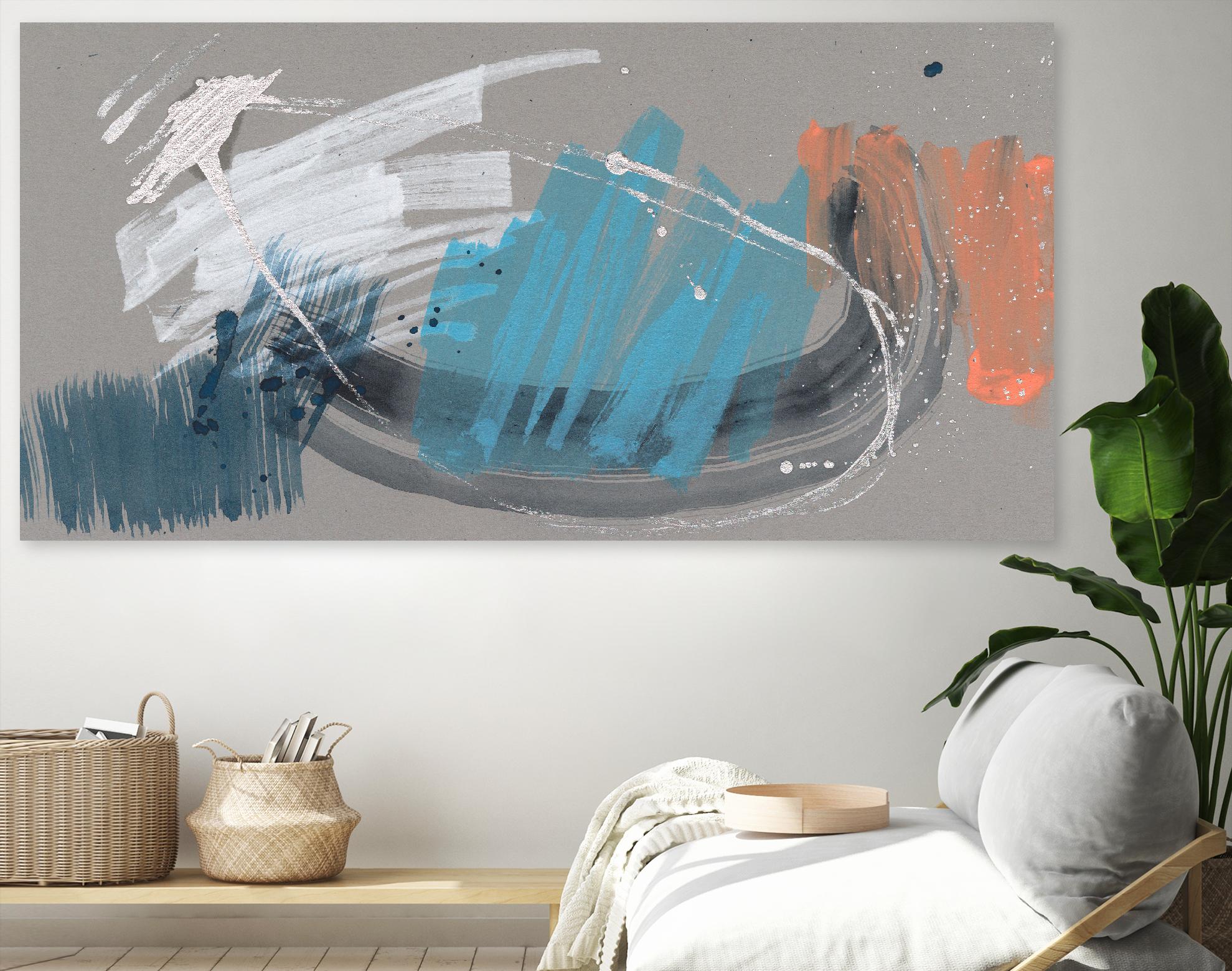 Whimsical Marks I by Jennifer Goldberger on GIANT ART - blue abstract abstract