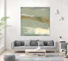 Sage & Gold Swipe III by Jennifer Goldberger on GIANT ART - green abstract abstract