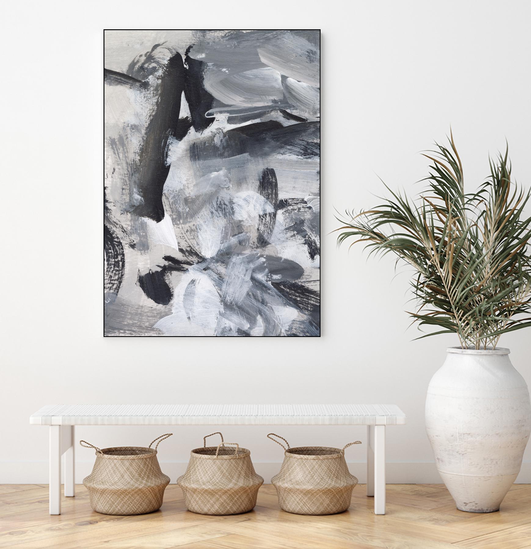 Black & White Mix III by Christina Long on GIANT ART - grey  abstract abstract