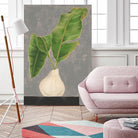 Frond in Vase III by Jennifer Goldberger on GIANT ART - beige botanicals abstract