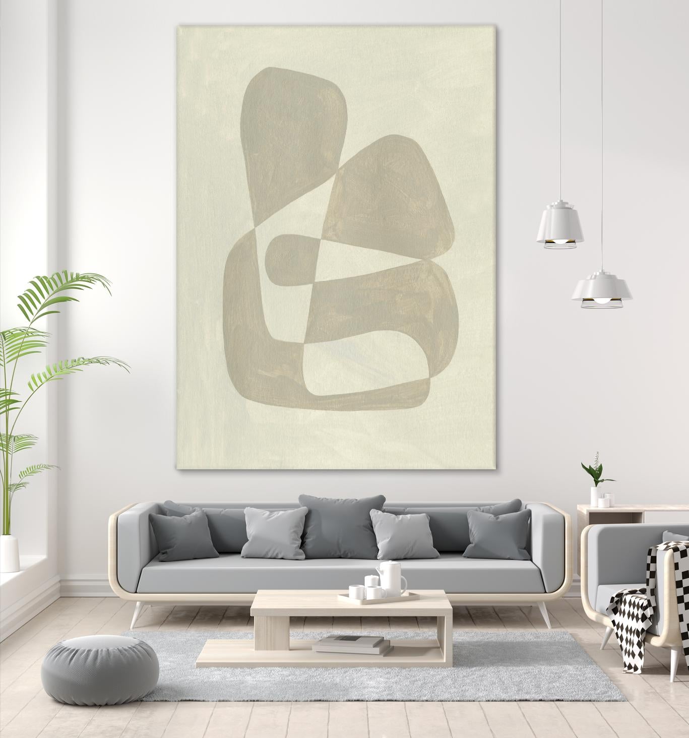 Soft Shape II by Emma Caroline on GIANT ART - beige abstract abstract