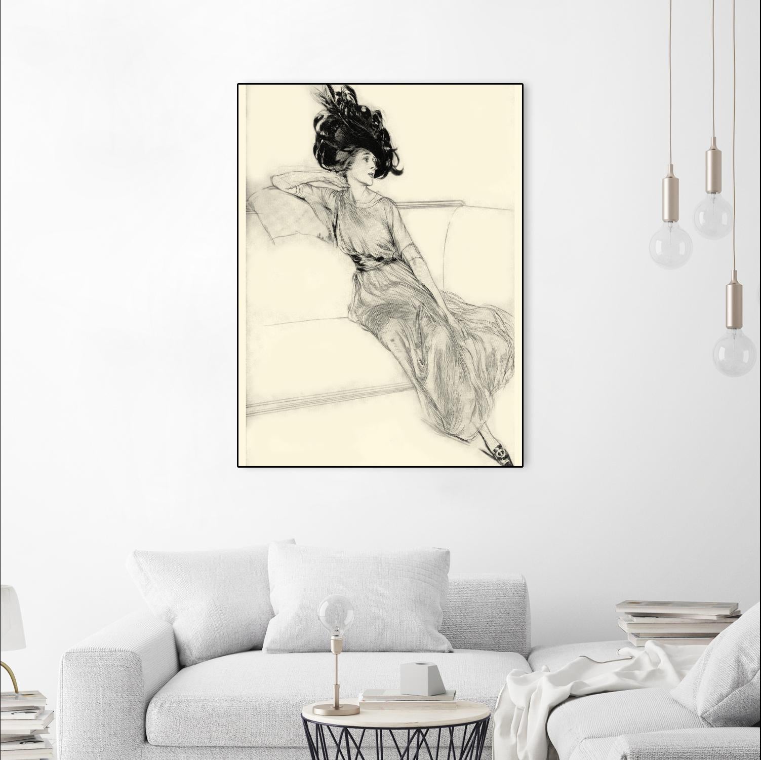 Feather Hat I by Vision Studio on GIANT ART - black fashion