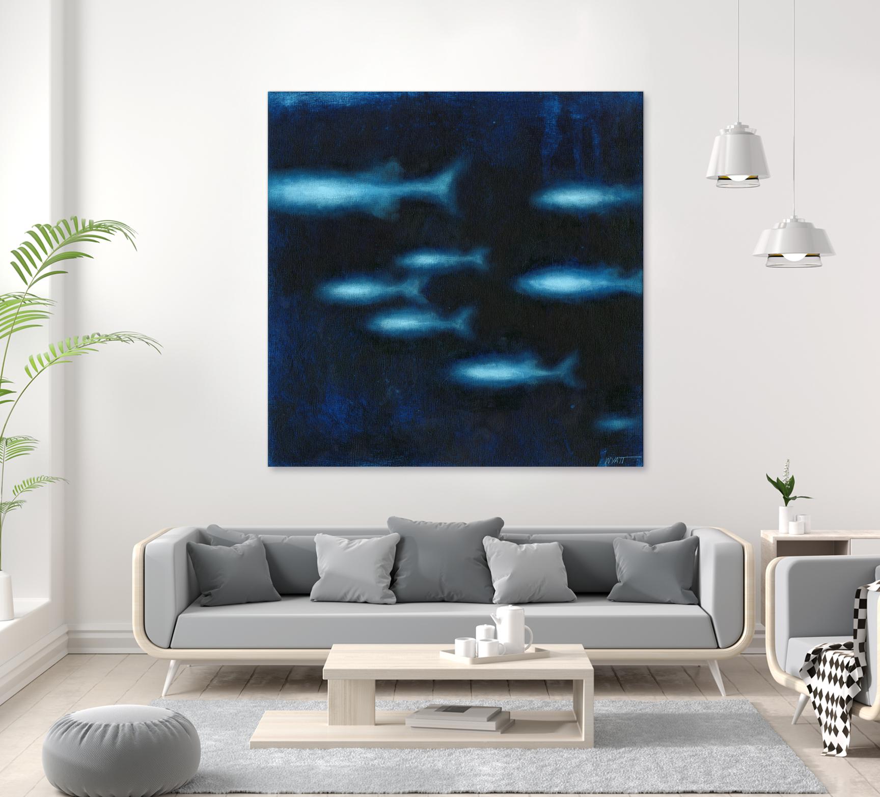 School II by Norman Wyatt on GIANT ART - blue abstract