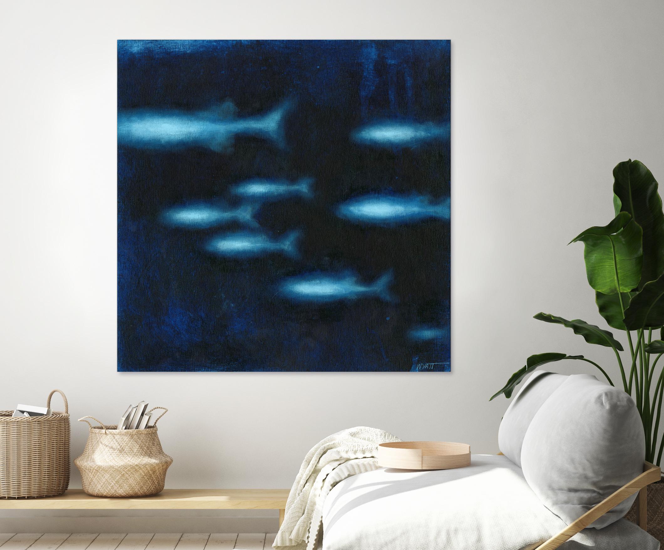 School II by Norman Wyatt on GIANT ART - blue abstract