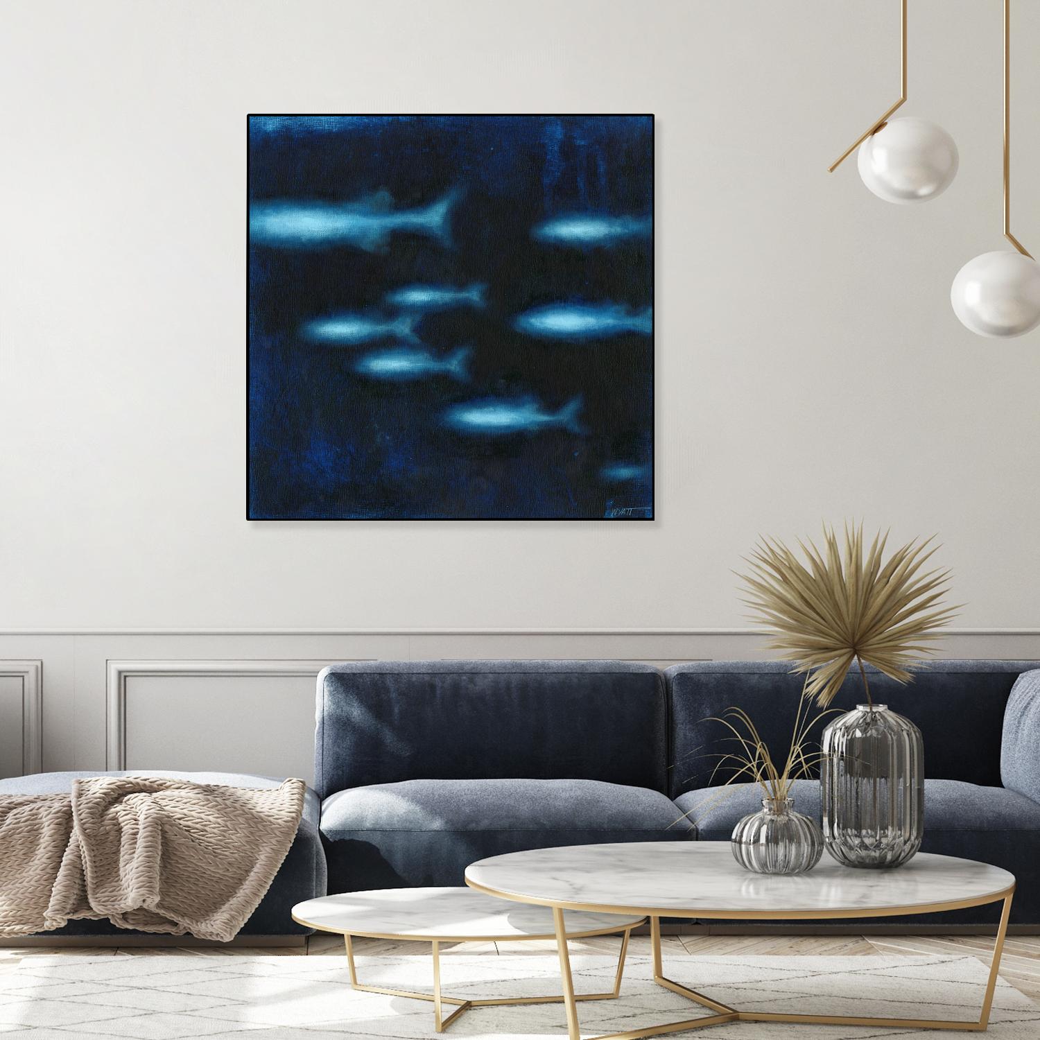 School II by Norman Wyatt on GIANT ART - blue abstract