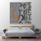 Alphabet Overlay II by Vision Studio on GIANT ART - blue abstract