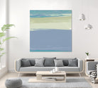 Blue Coast I by Sharon Gordon on GIANT ART - beige abstract