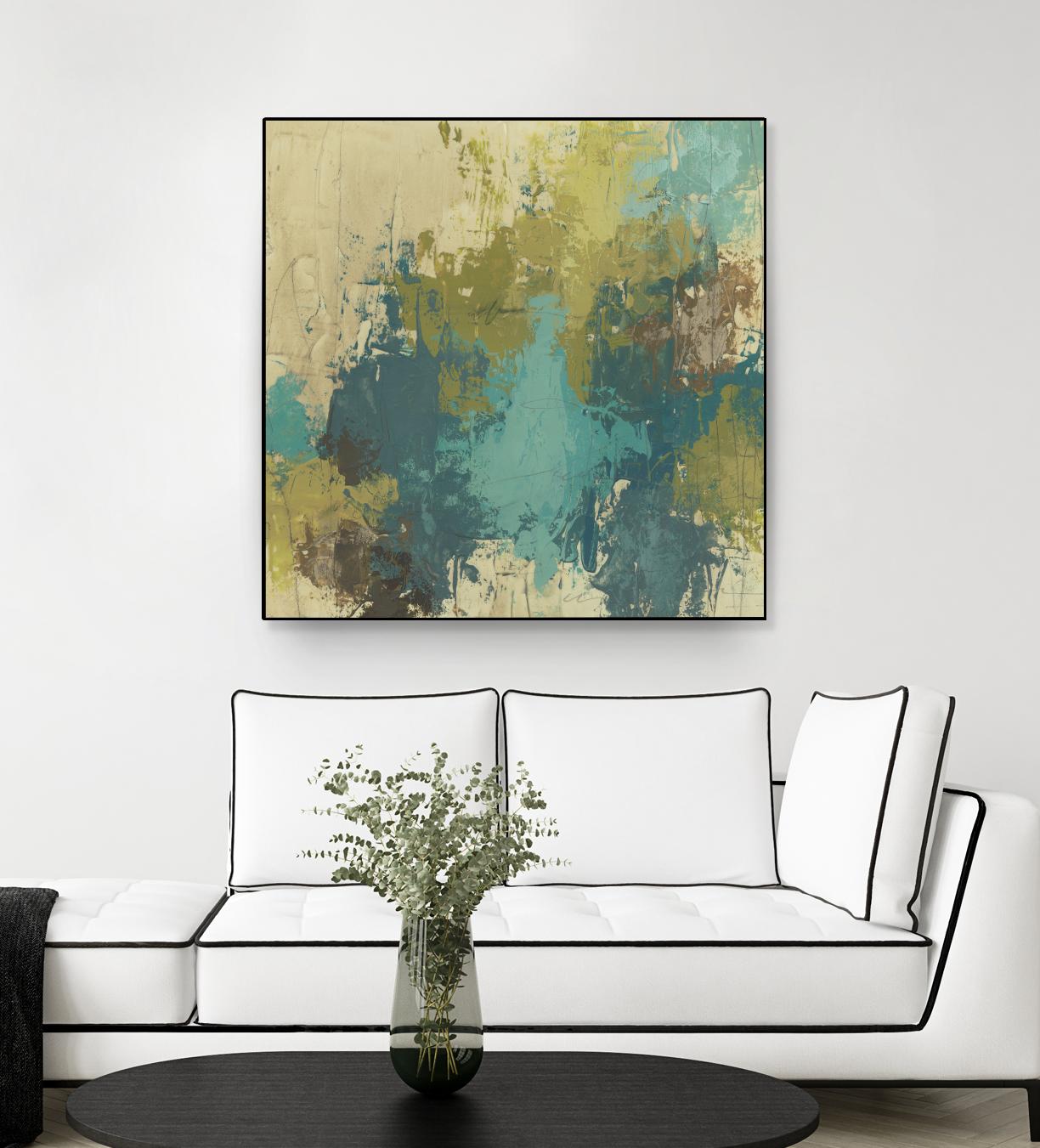 Blue Monday I by June Erica Vess on GIANT ART - green abstract