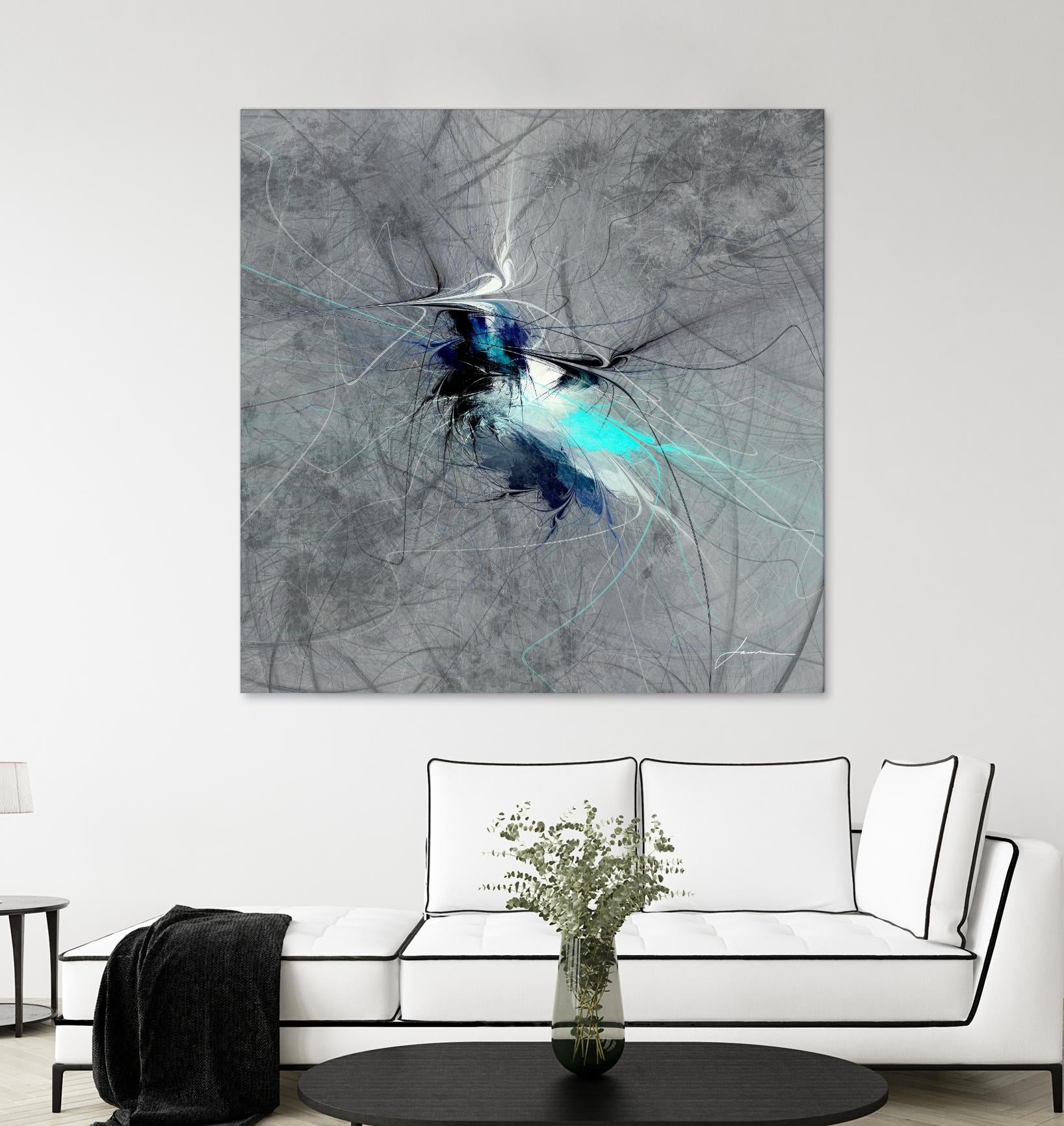 Paint Swirl II by James Burghardt on GIANT ART - blue abstract
