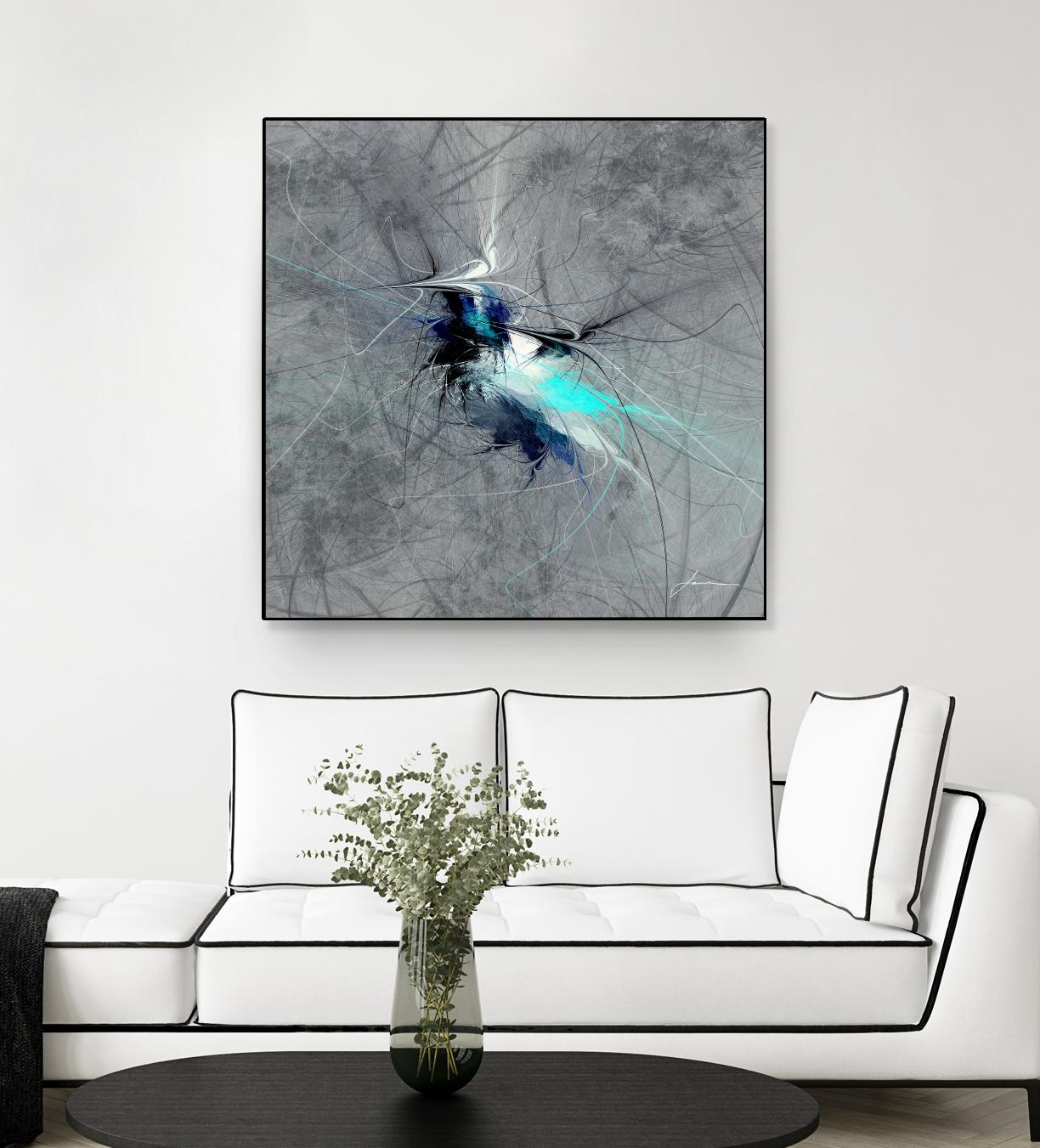 Paint Swirl II by James Burghardt on GIANT ART - blue abstract