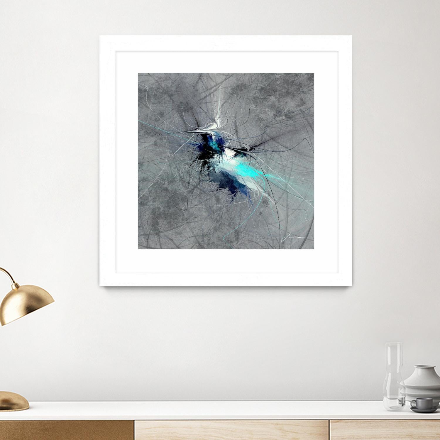 Paint Swirl II by James Burghardt on GIANT ART - blue abstract