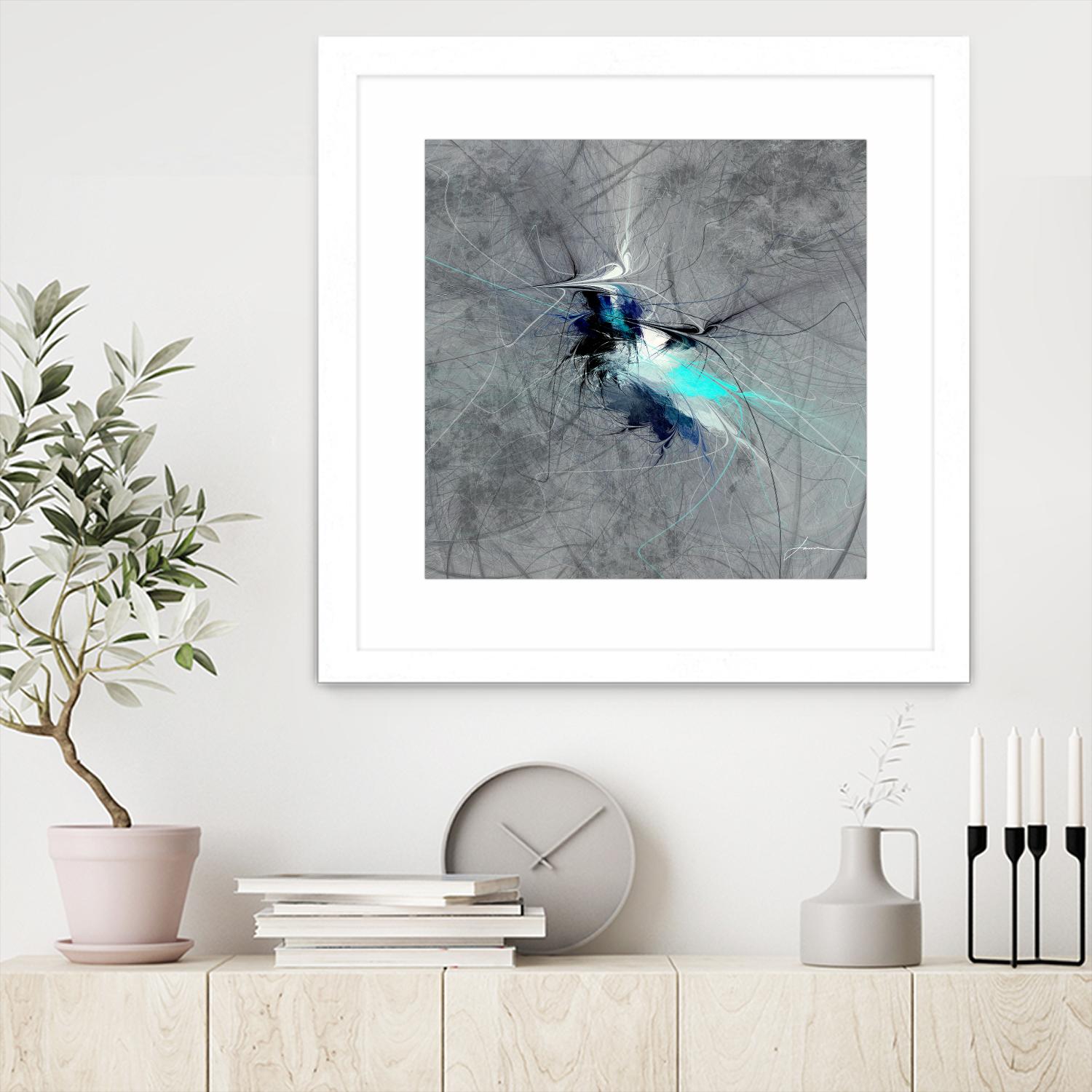 Paint Swirl II by James Burghardt on GIANT ART - blue abstract