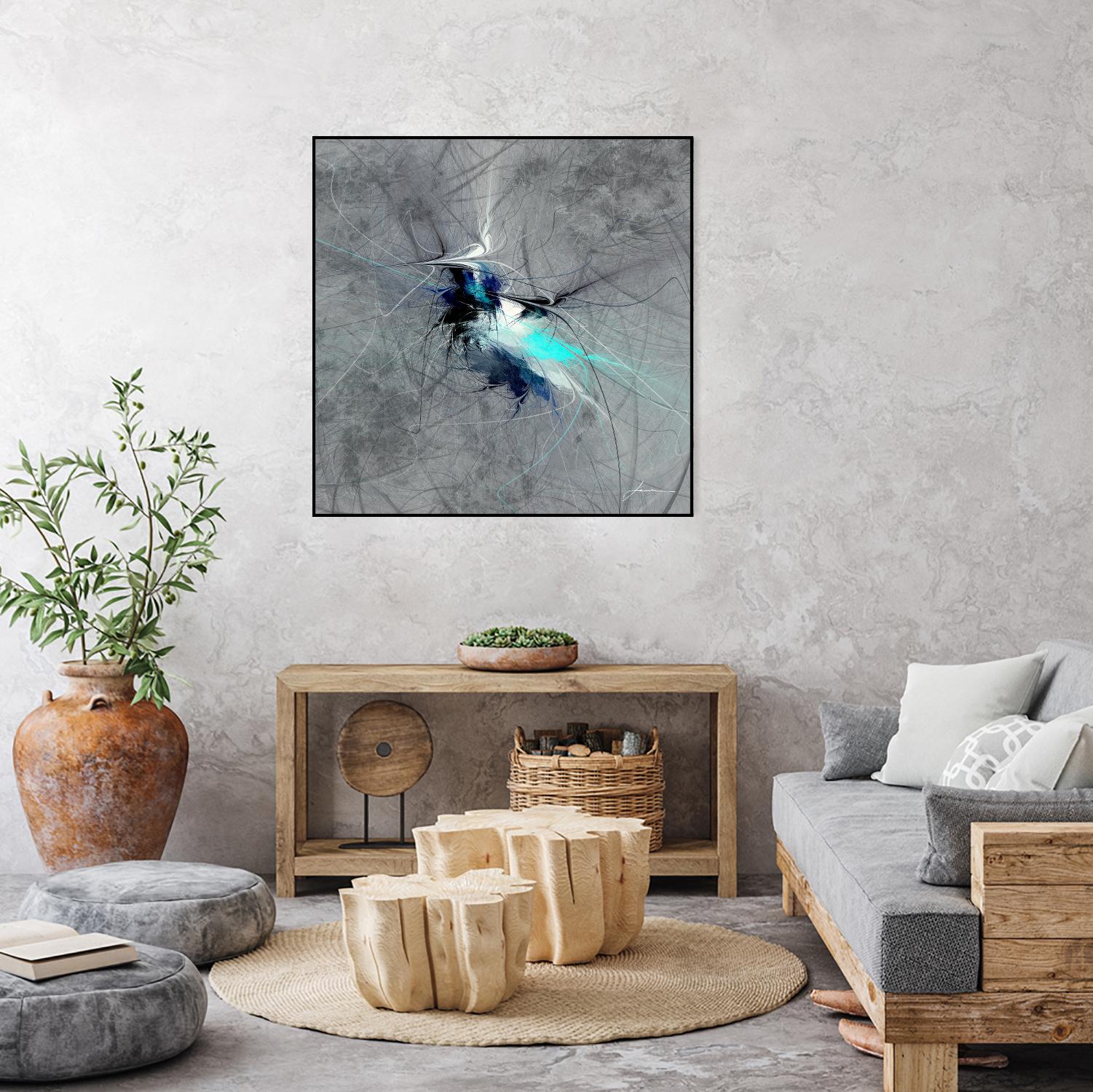 Paint Swirl II by James Burghardt on GIANT ART - blue abstract
