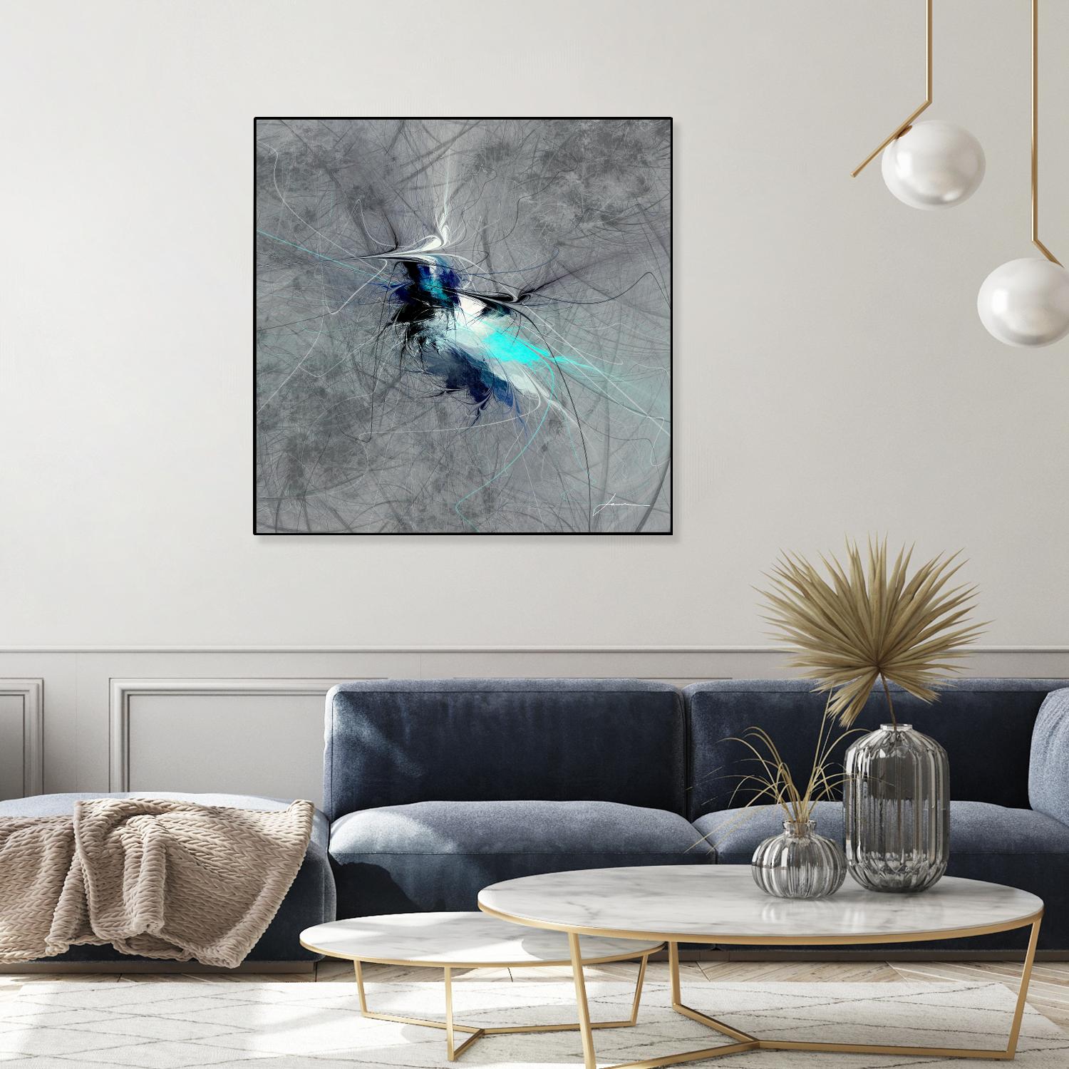 Paint Swirl II by James Burghardt on GIANT ART - blue abstract