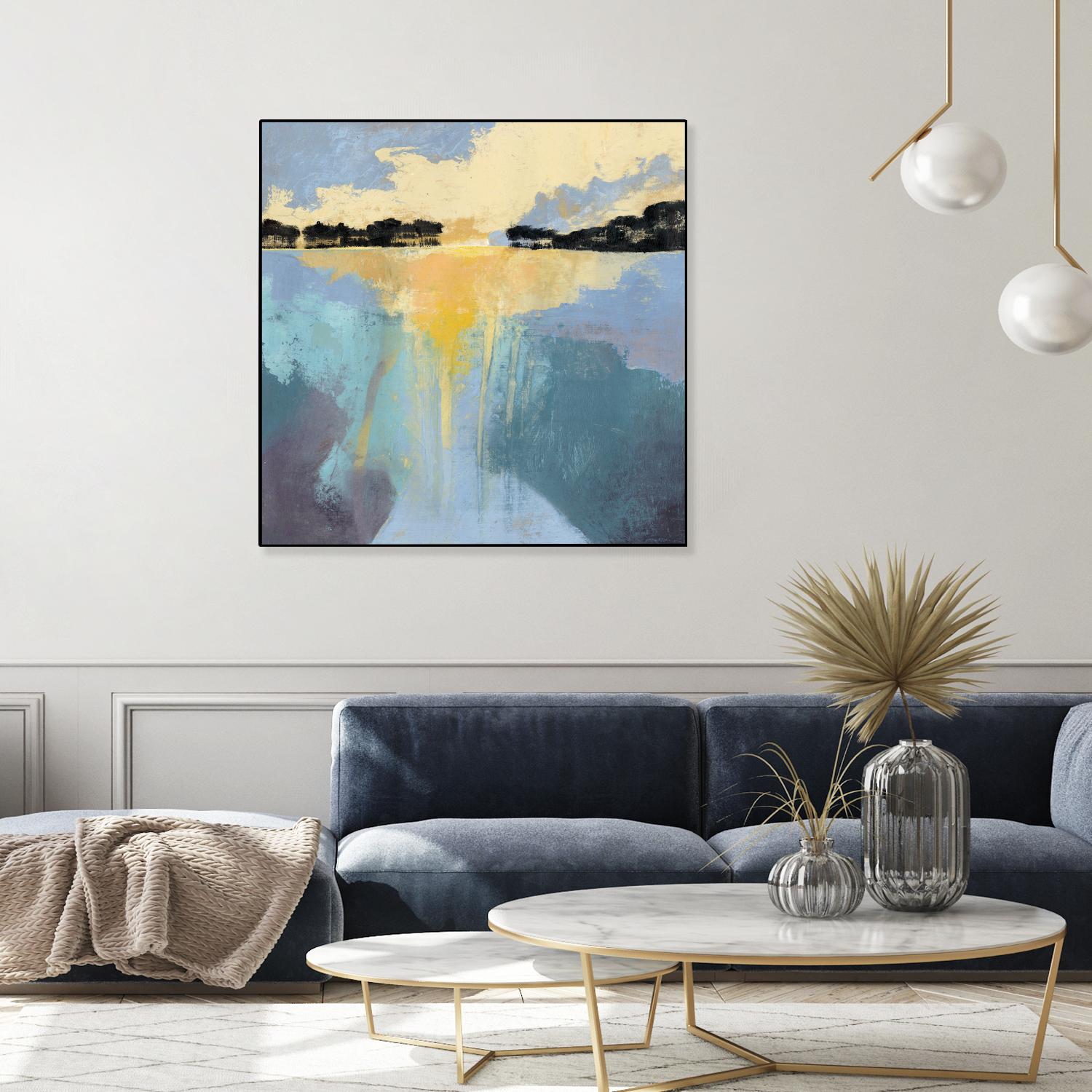 Back Bay Sun I by Grace Popp on GIANT ART - blue sea scene