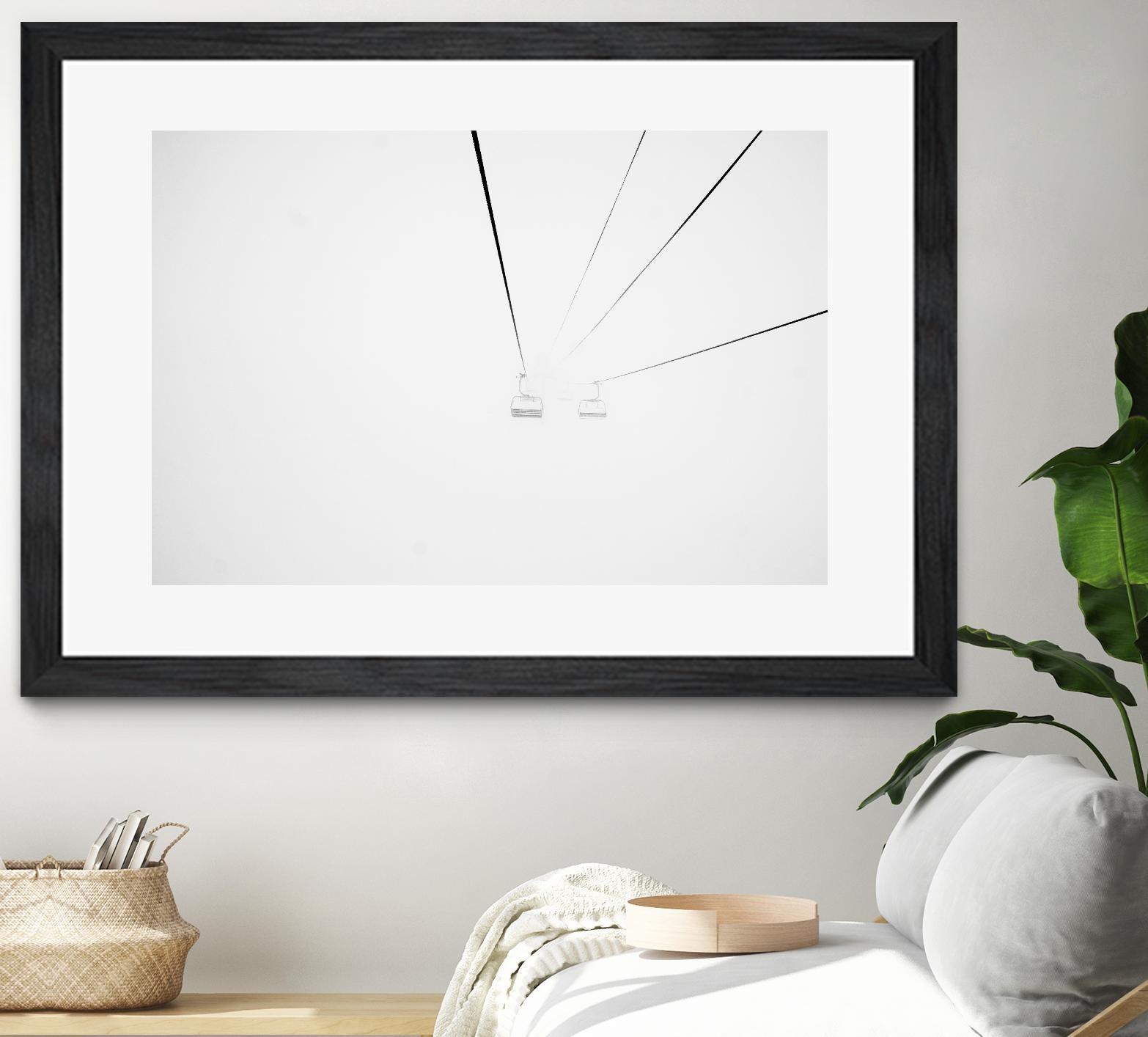 Chair Lift by Pexels on GIANT ART - white black and white