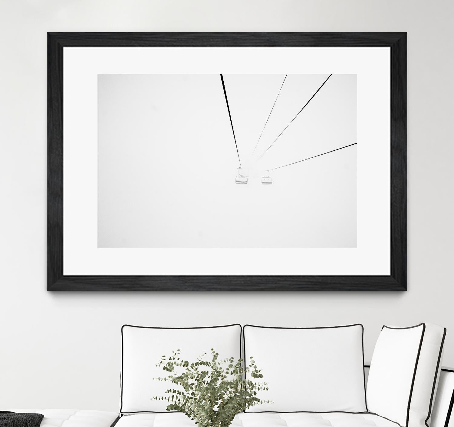 Chair Lift by Pexels on GIANT ART - white black and white
