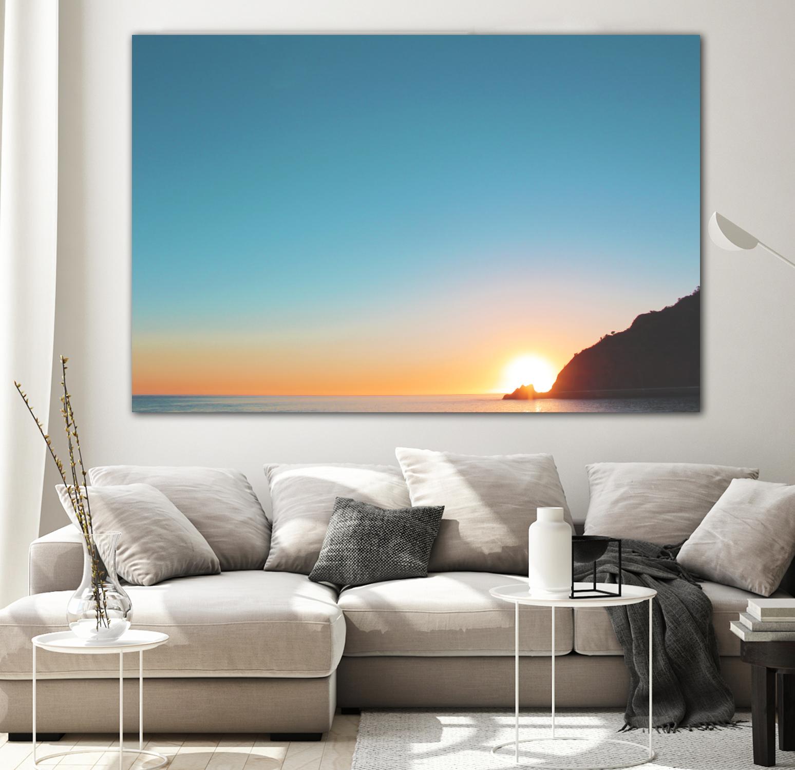 Sunset by Pexels on GIANT ART - blue sea scene