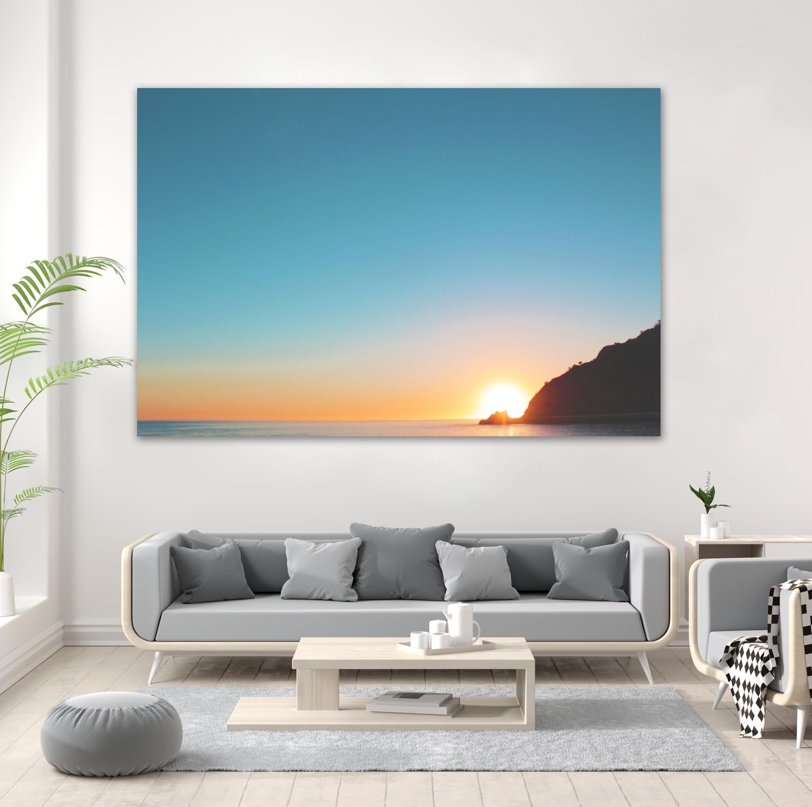 Sunset by Pexels on GIANT ART - blue sea scene