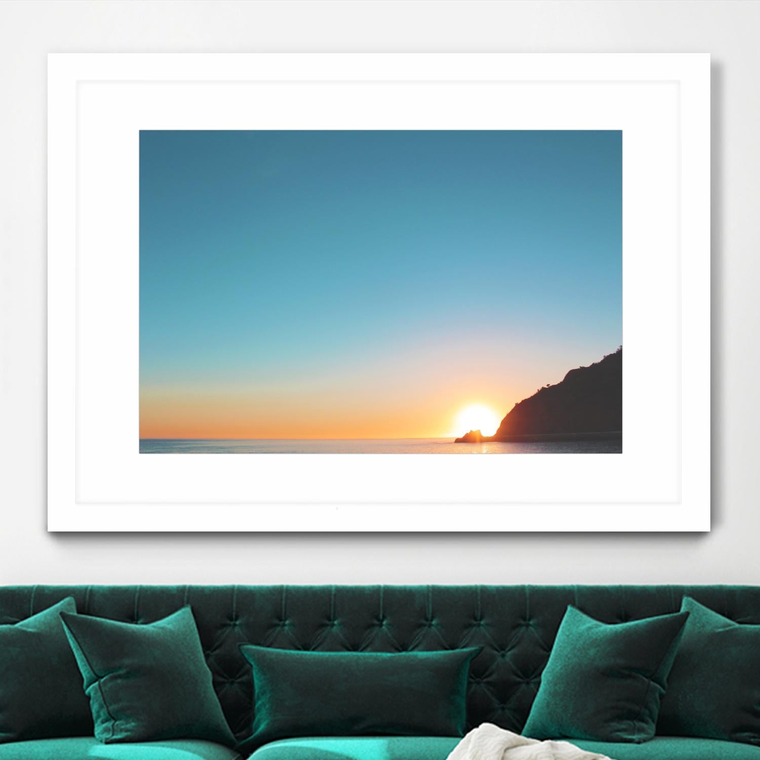 Sunset by Pexels on GIANT ART - blue sea scene