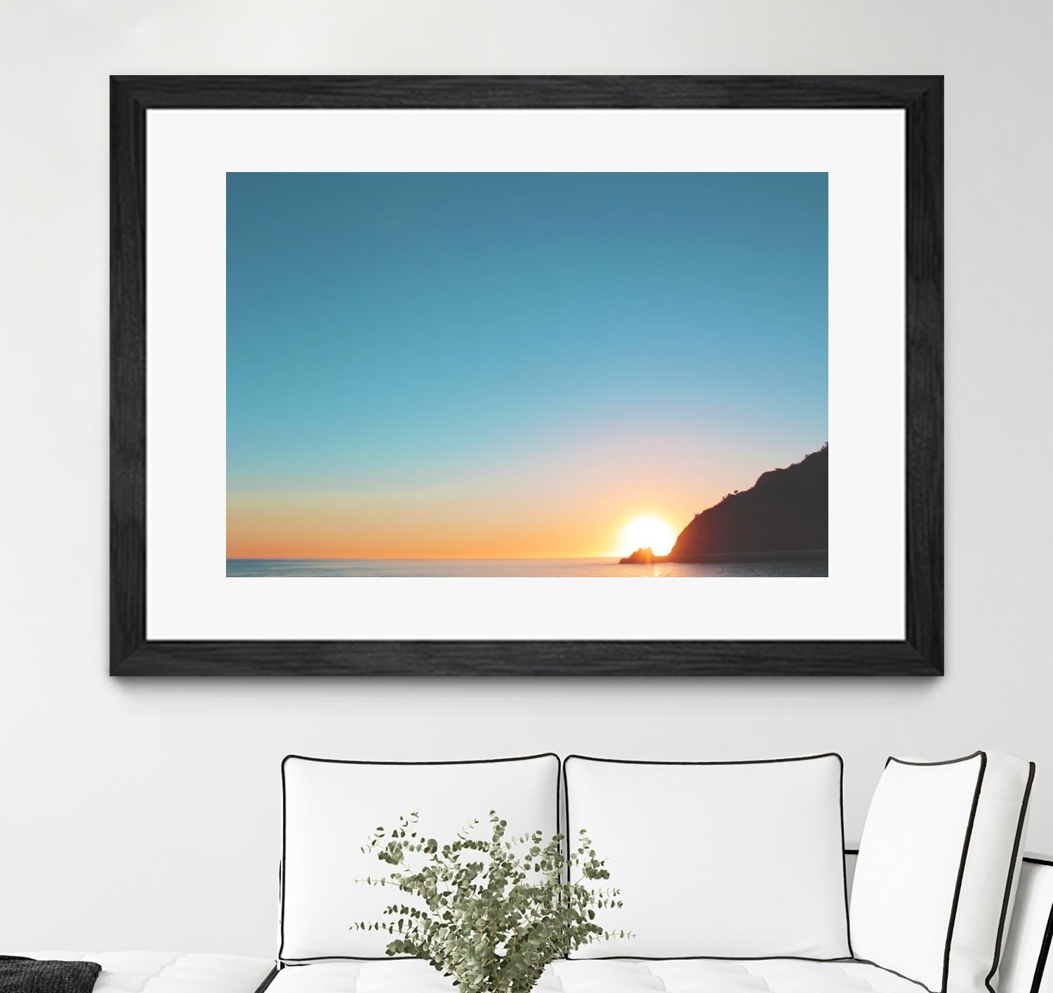 Sunset by Pexels on GIANT ART - blue sea scene