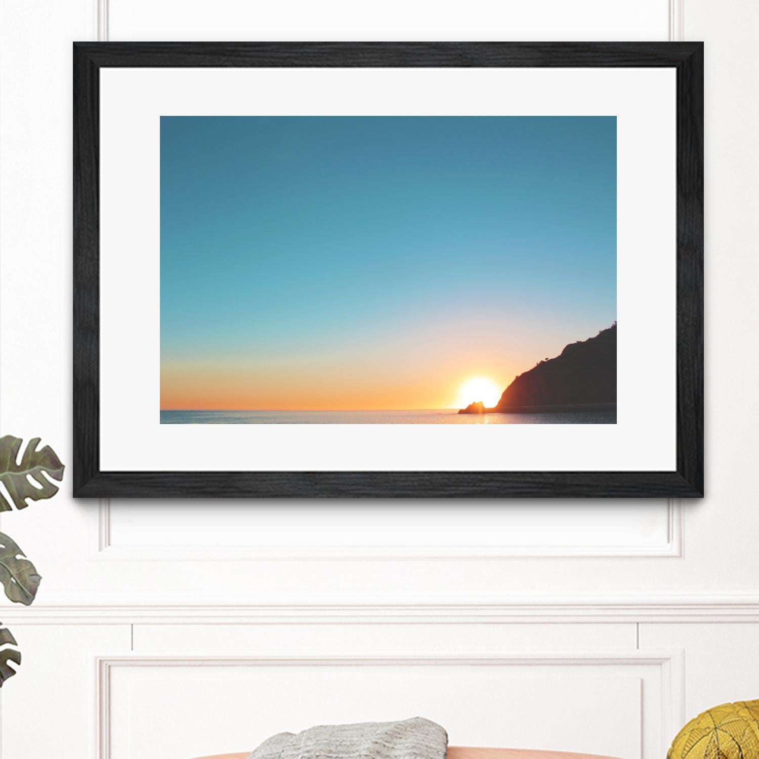 Sunset by Pexels on GIANT ART - blue sea scene