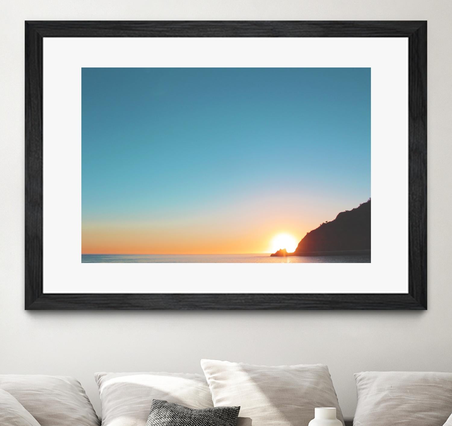 Sunset by Pexels on GIANT ART - blue sea scene