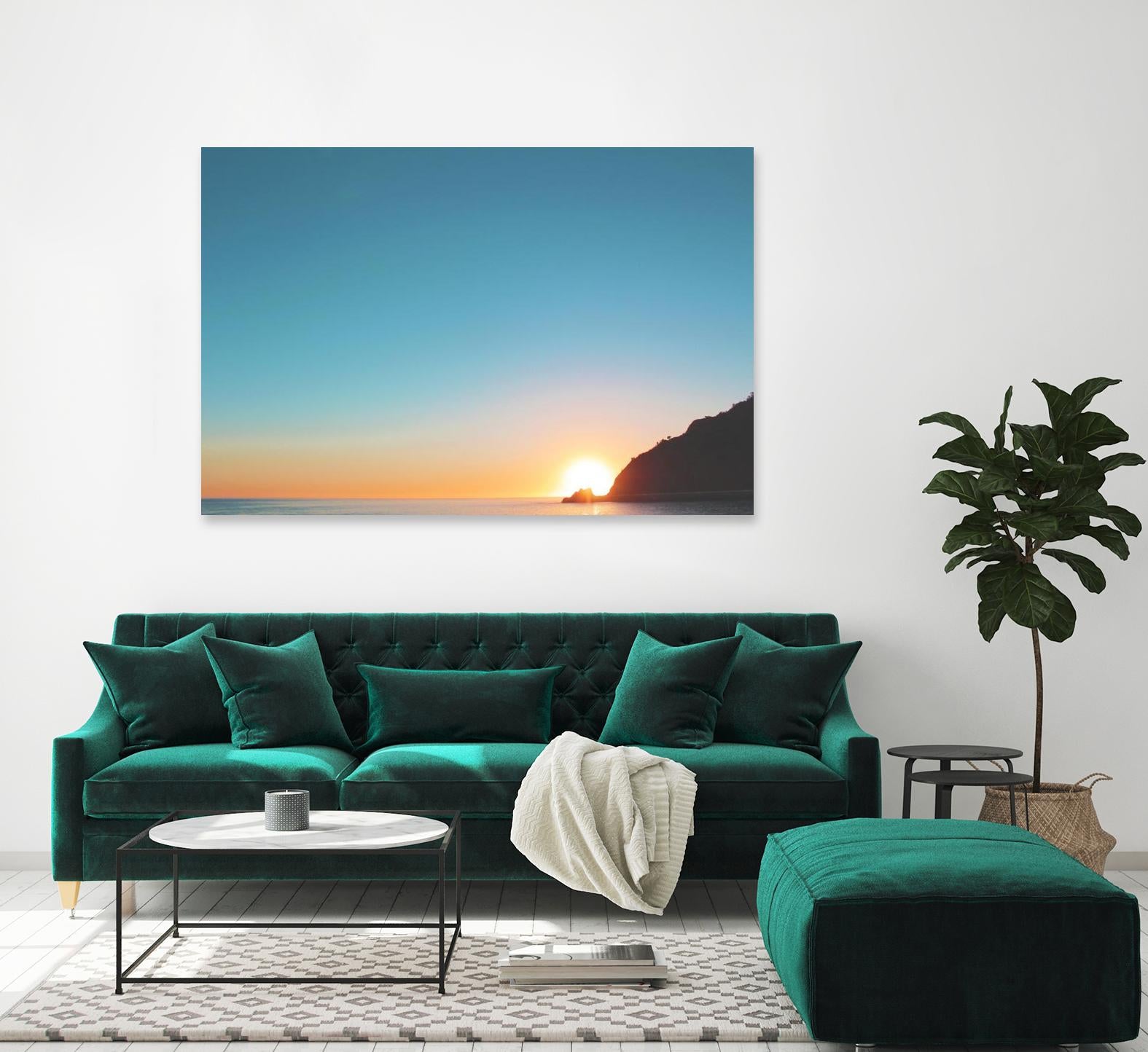 Sunset by Pexels on GIANT ART - blue sea scene