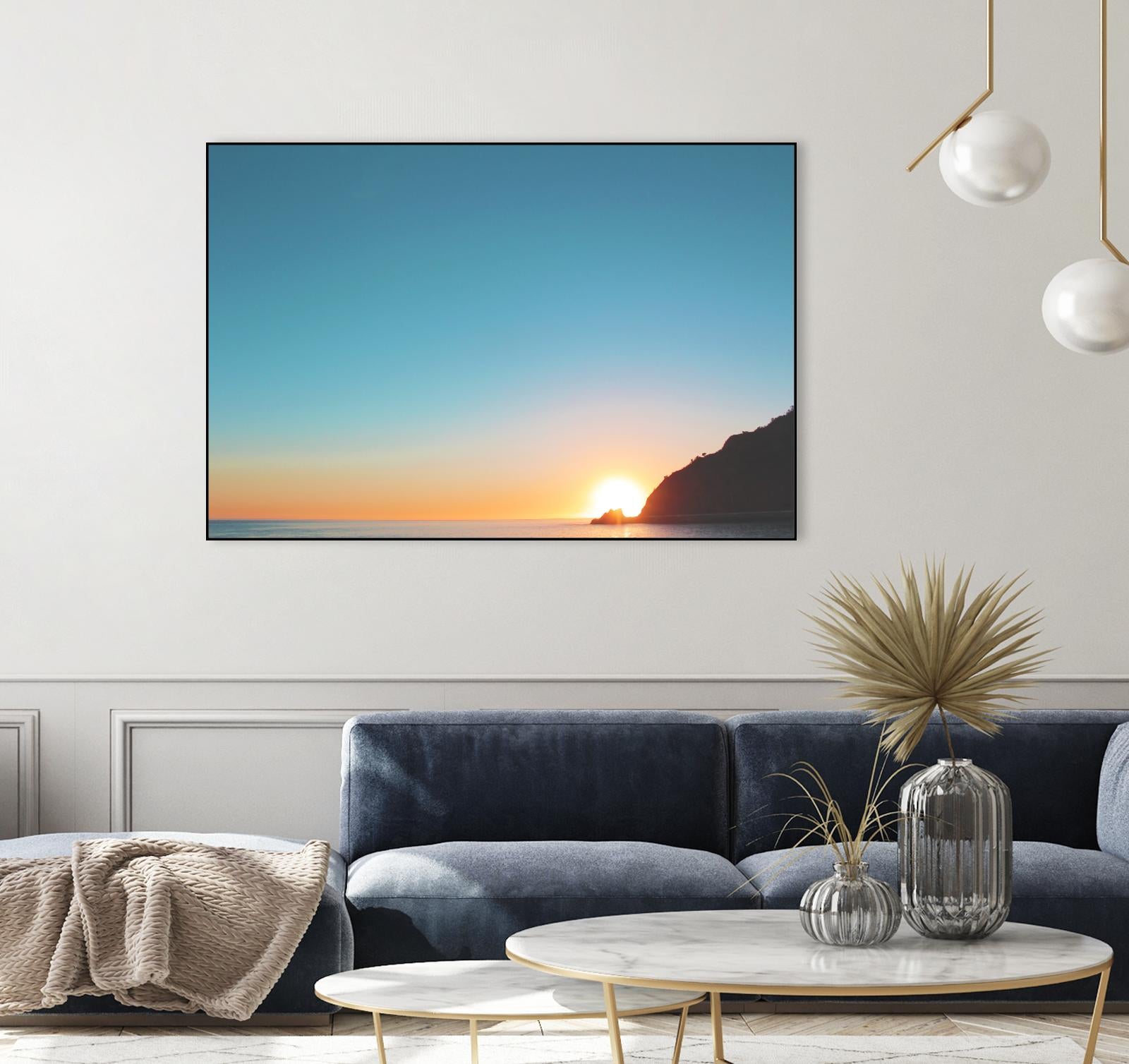 Sunset by Pexels on GIANT ART - blue sea scene