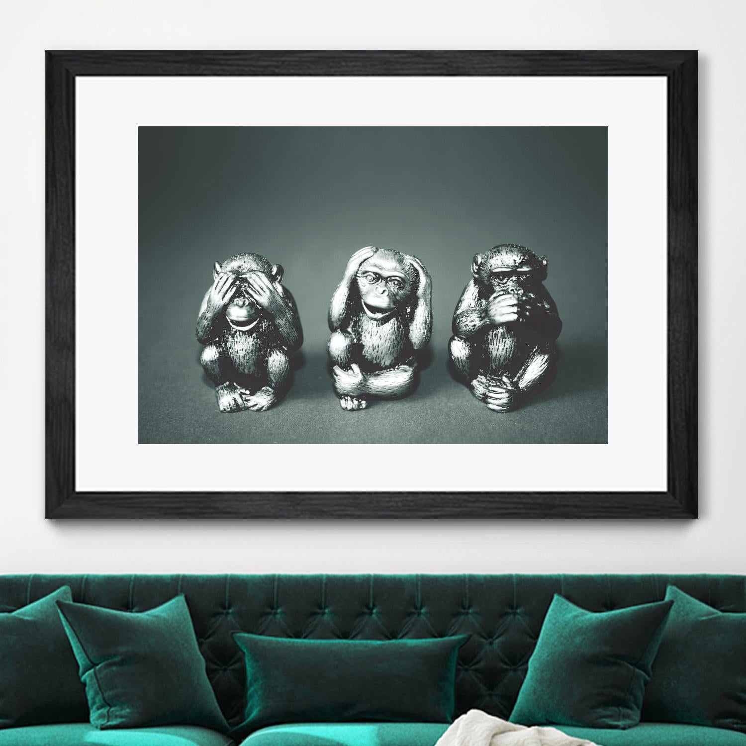 Wise monkeys by Pexels on GIANT ART - white animals