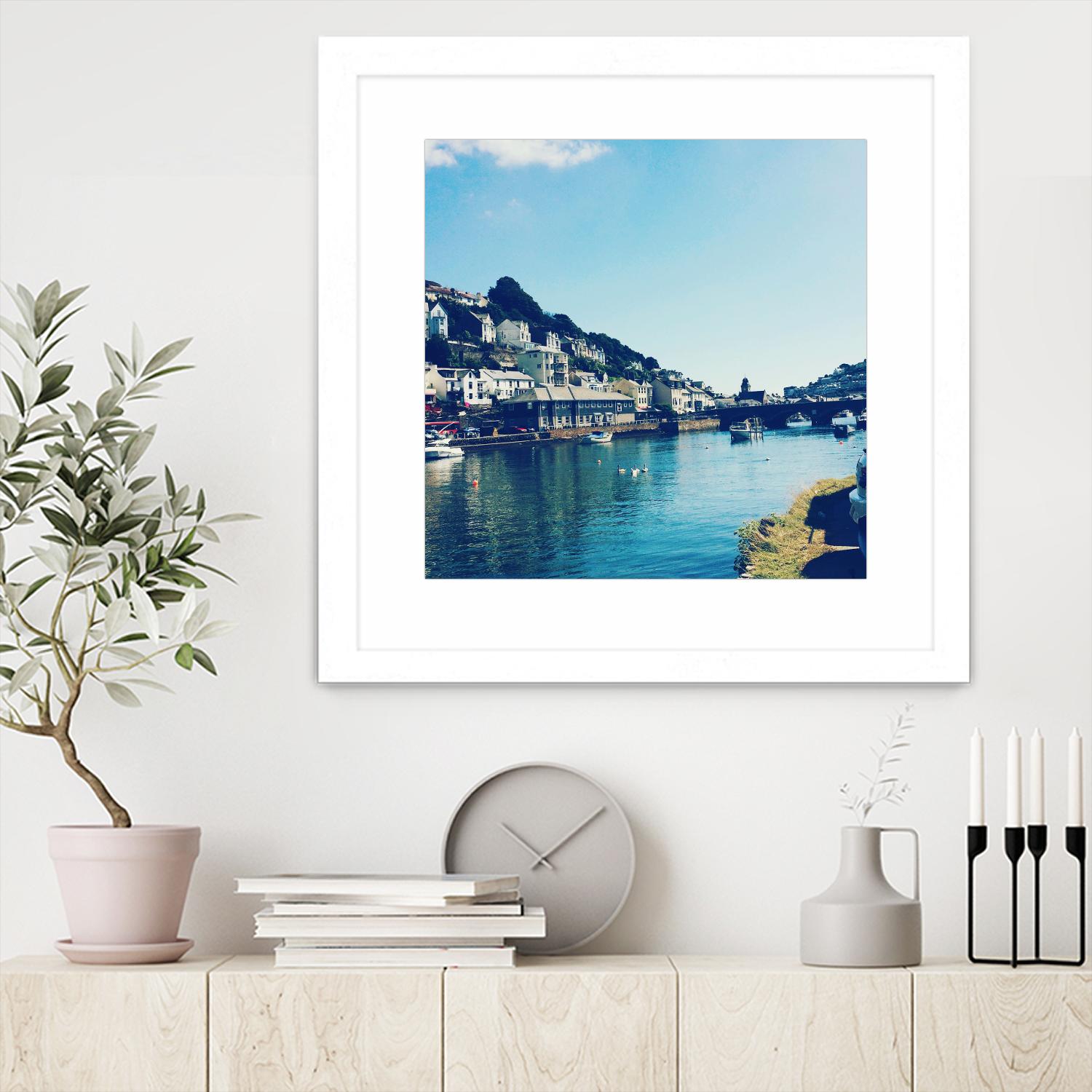 Ducks by Pexels on GIANT ART - blue city scene