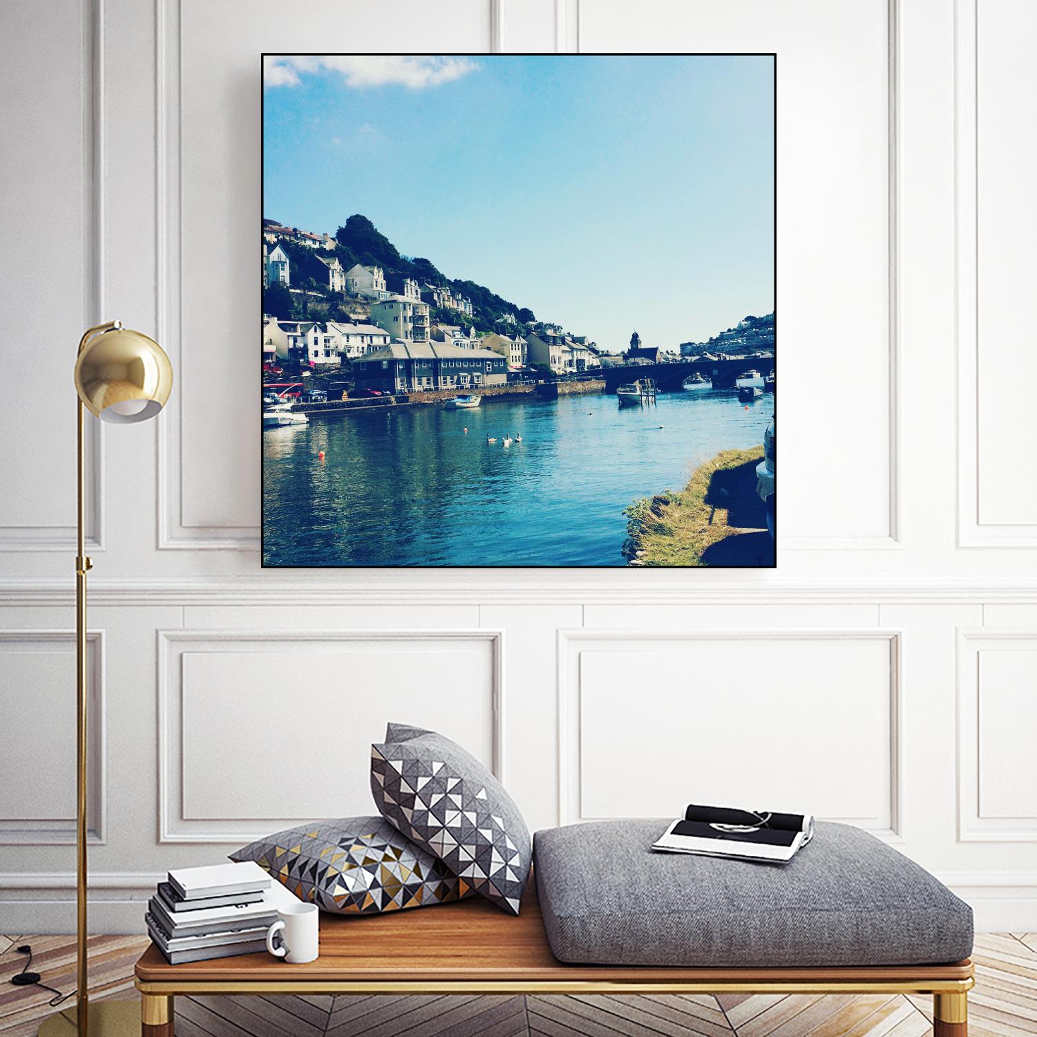 Ducks by Pexels on GIANT ART - blue city scene