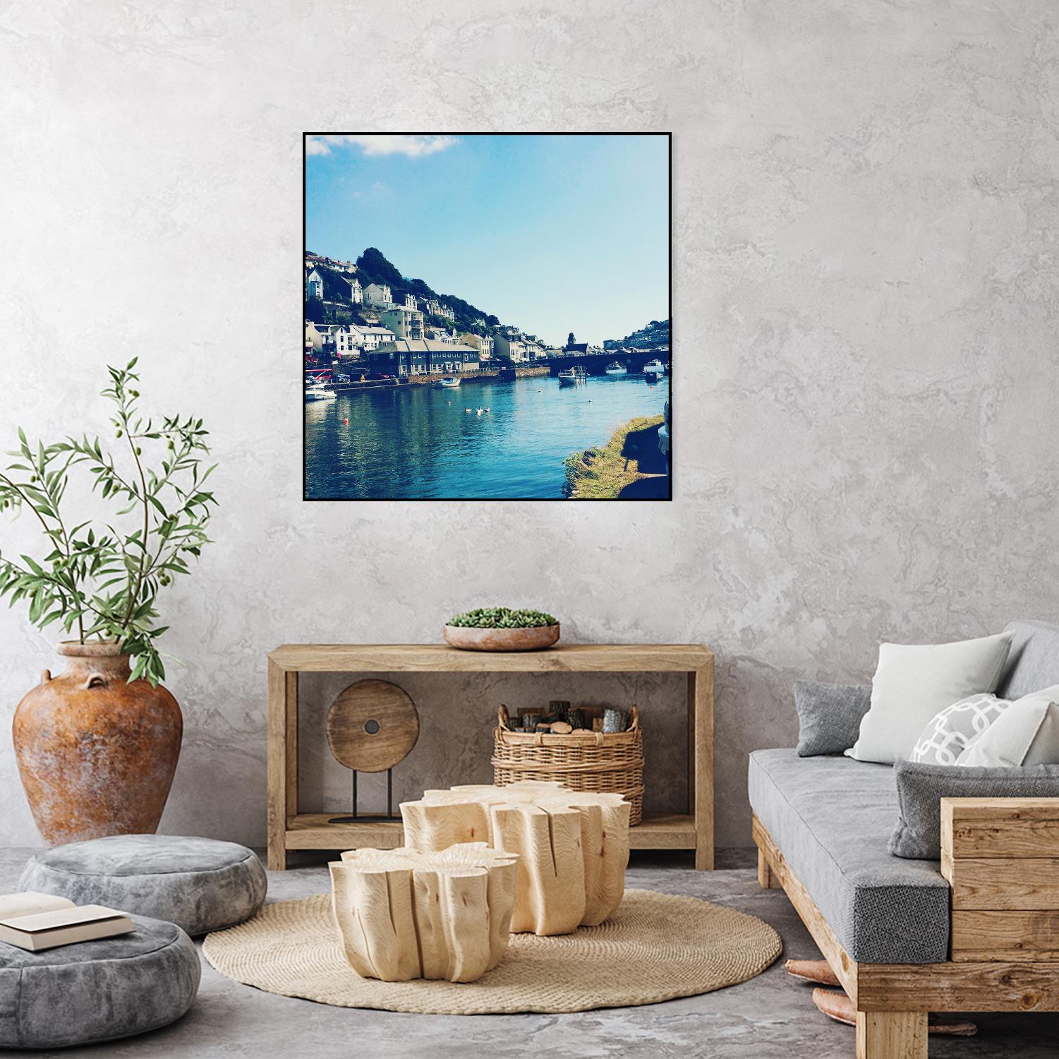 Ducks by Pexels on GIANT ART - blue city scene