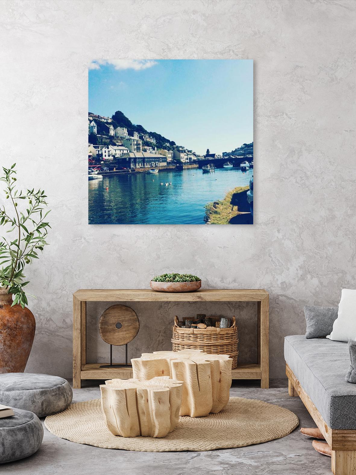 Ducks by Pexels on GIANT ART - blue city scene