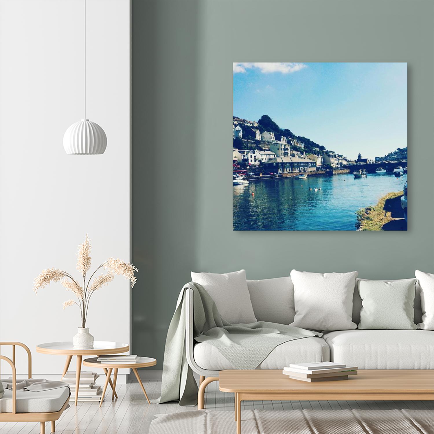 Ducks by Pexels on GIANT ART - blue city scene