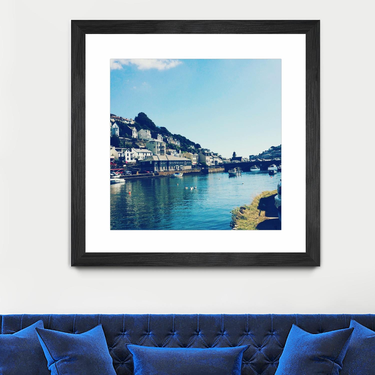 Ducks by Pexels on GIANT ART - blue city scene