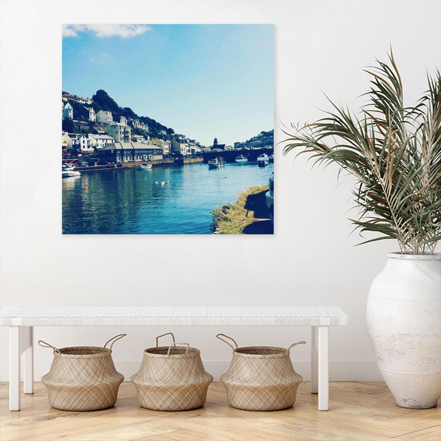 Ducks by Pexels on GIANT ART - blue city scene