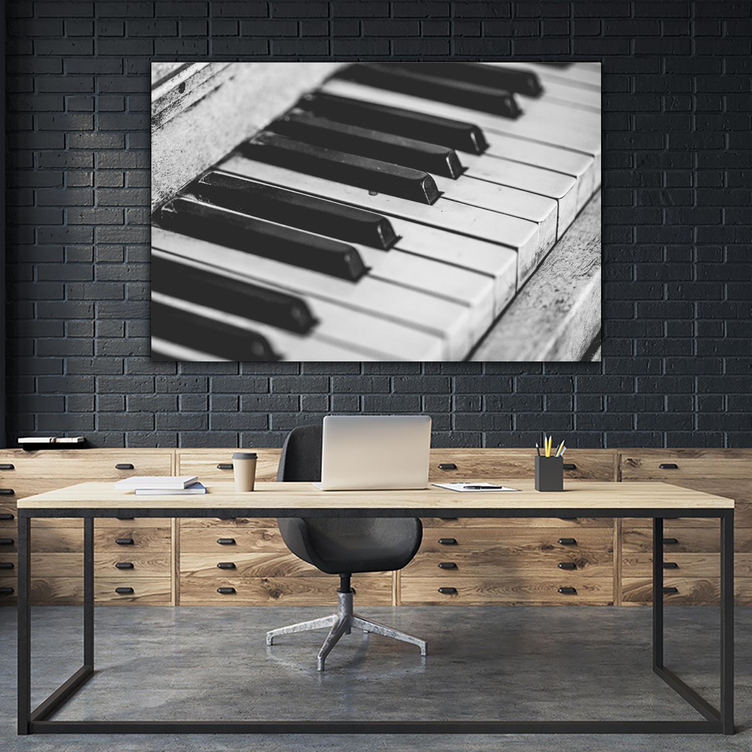 Vintage piano by Pexels on GIANT ART - white leisure