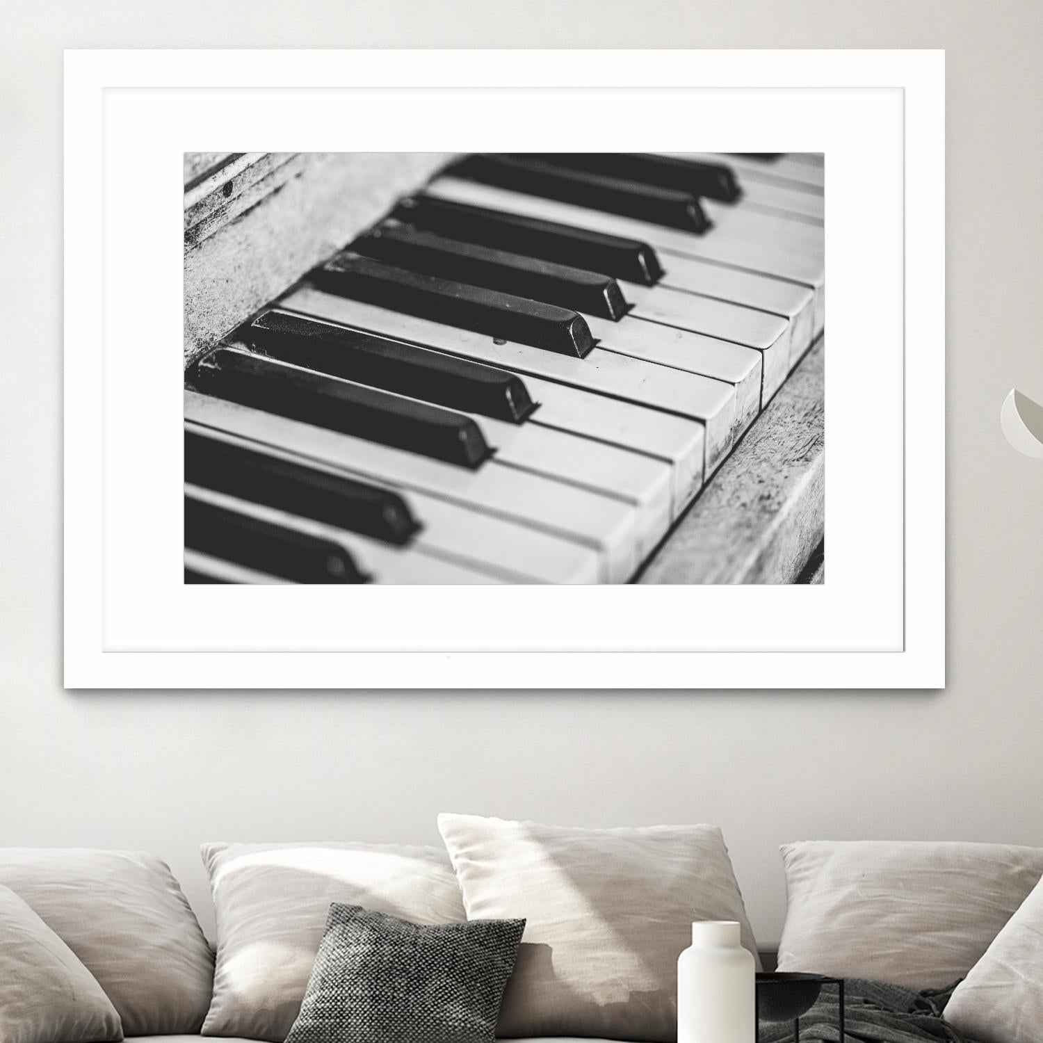 Vintage piano by Pexels on GIANT ART - white leisure