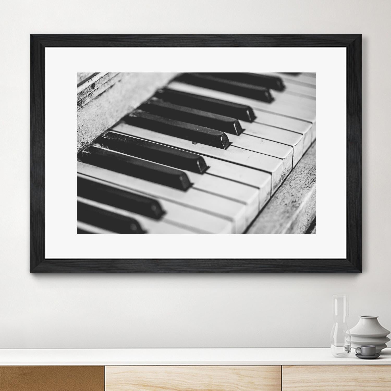 Vintage piano by Pexels on GIANT ART - white leisure