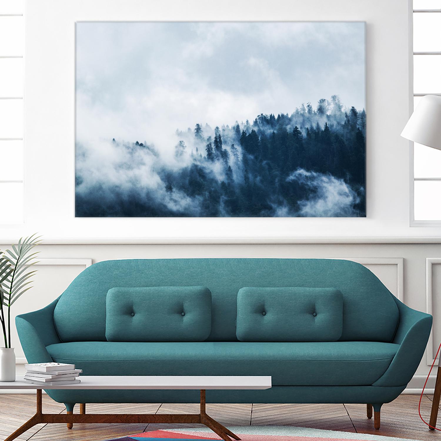 Foggy forest by Pexels on GIANT ART - white landscape