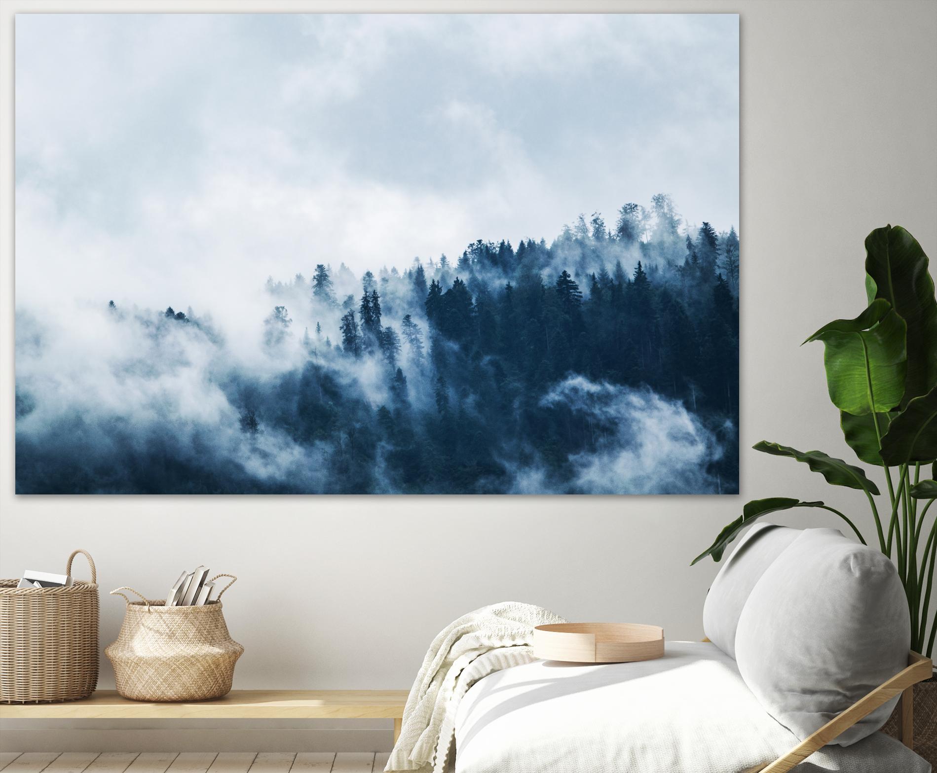 Foggy forest by Pexels on GIANT ART - white landscape