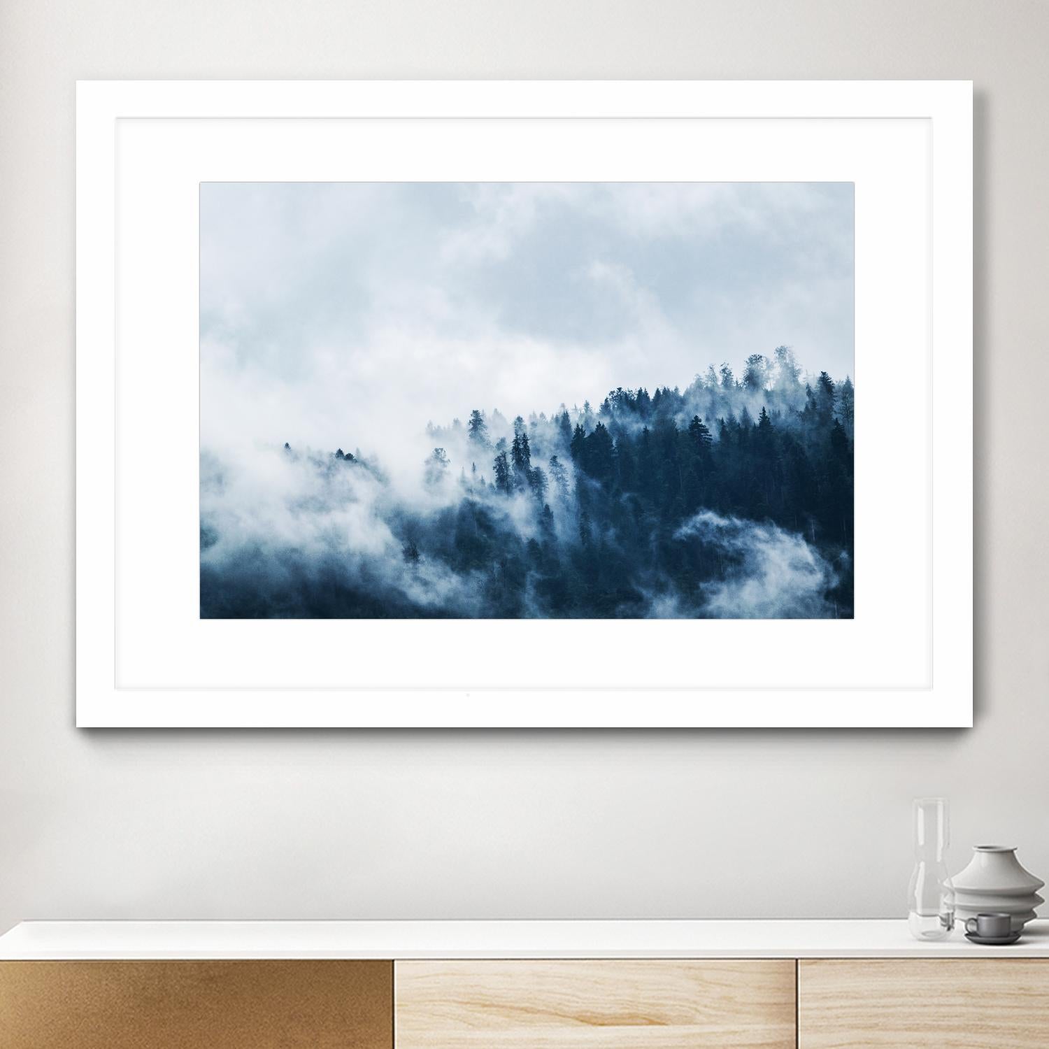 Foggy forest by Pexels on GIANT ART - white landscape