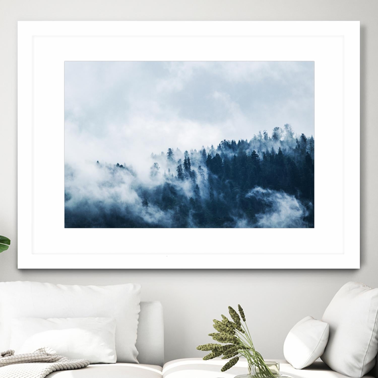 Foggy forest by Pexels on GIANT ART - white landscape