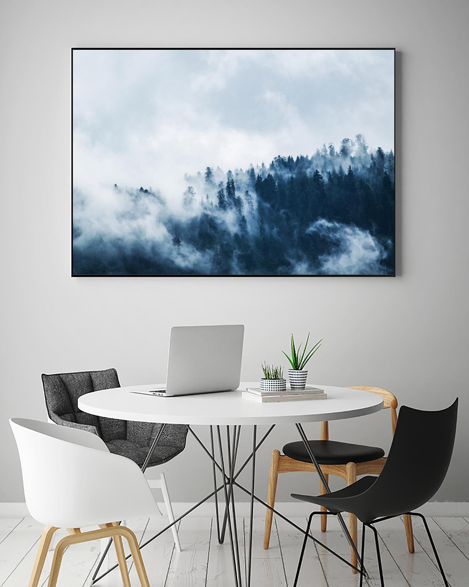 Foggy forest by Pexels on GIANT ART - white landscape